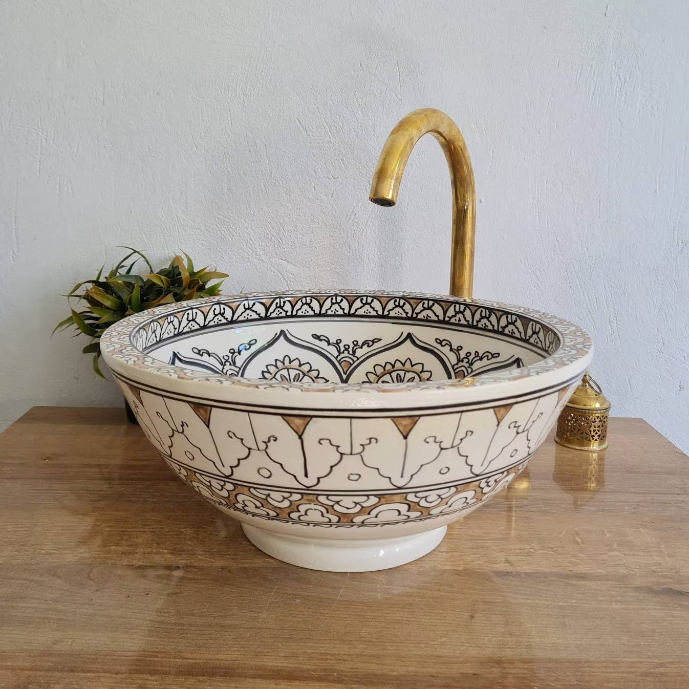 hand-painted Washbassin- Moroccan Sink #237