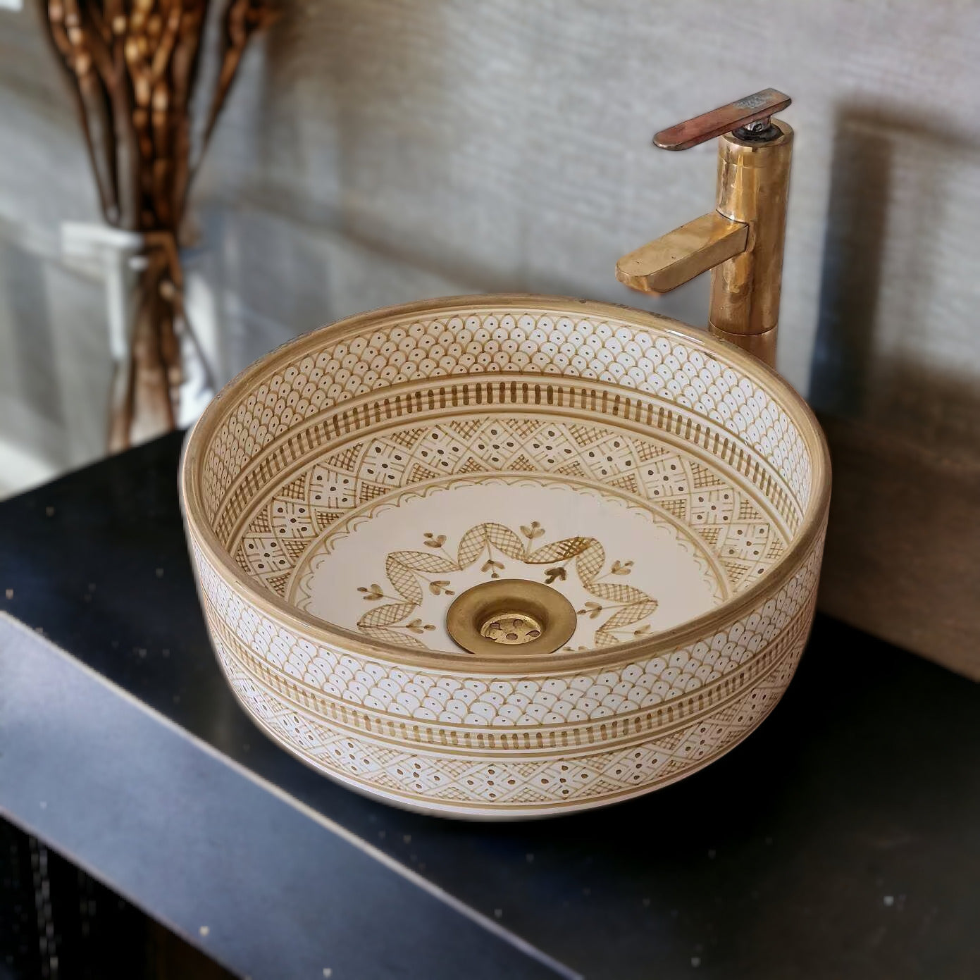 Bathroom sink | Zellige style ceramic bathroom sink #120