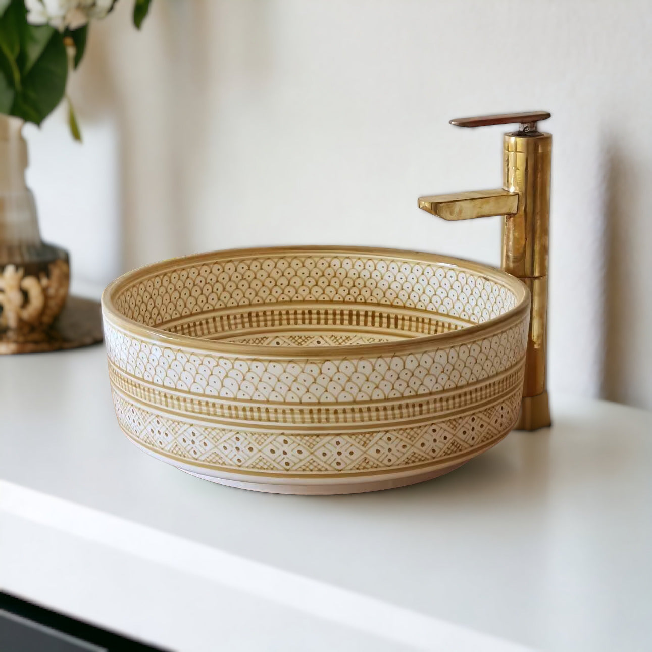 Bathroom sink | Zellige style ceramic bathroom sink #120