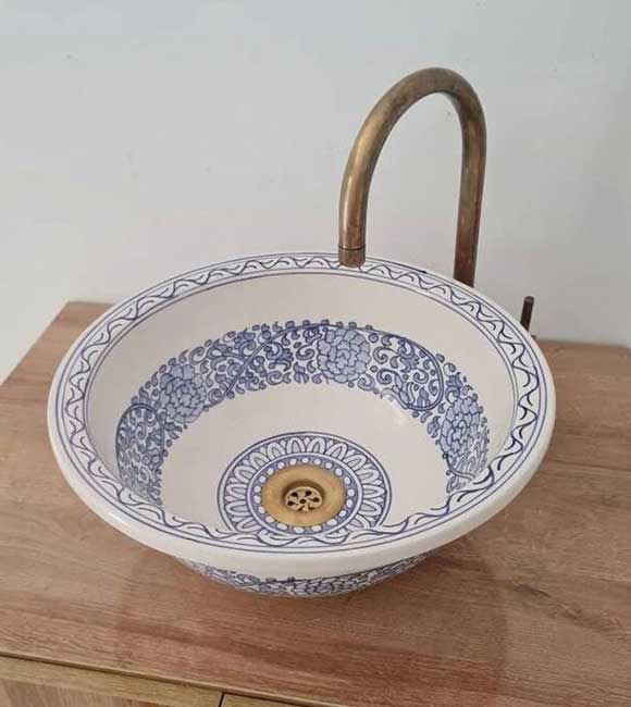 hand-painted Washbassin- Moroccan Sink #231