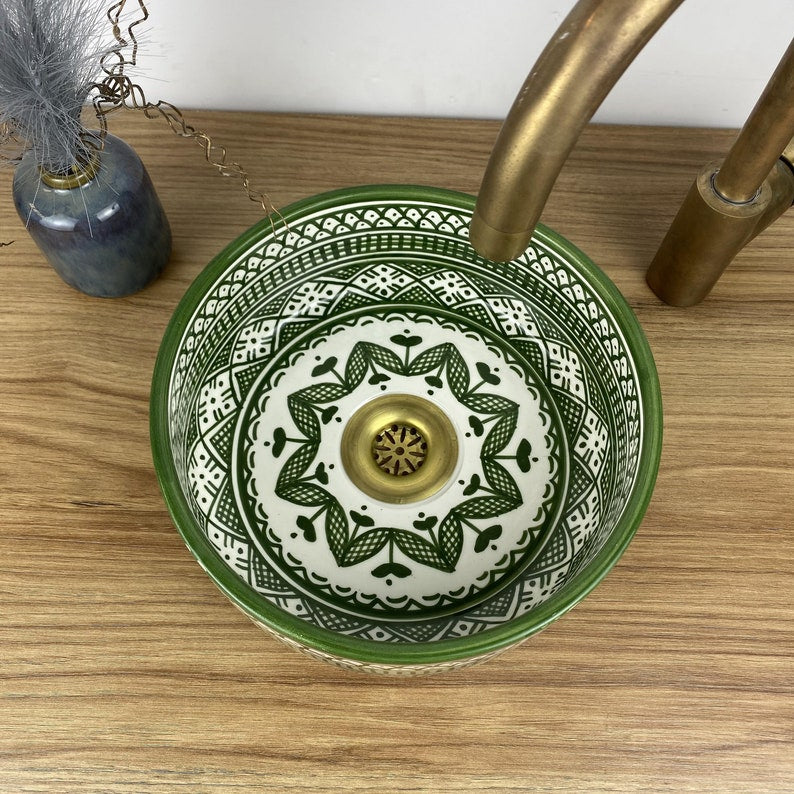 Bathroom sink | Moroccan hand painted ceramic sink #248