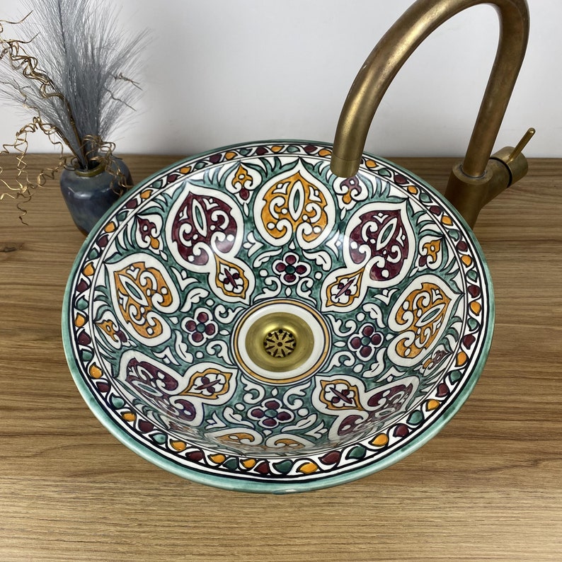 Authentic hand-painted basins - Moroccan basin #269