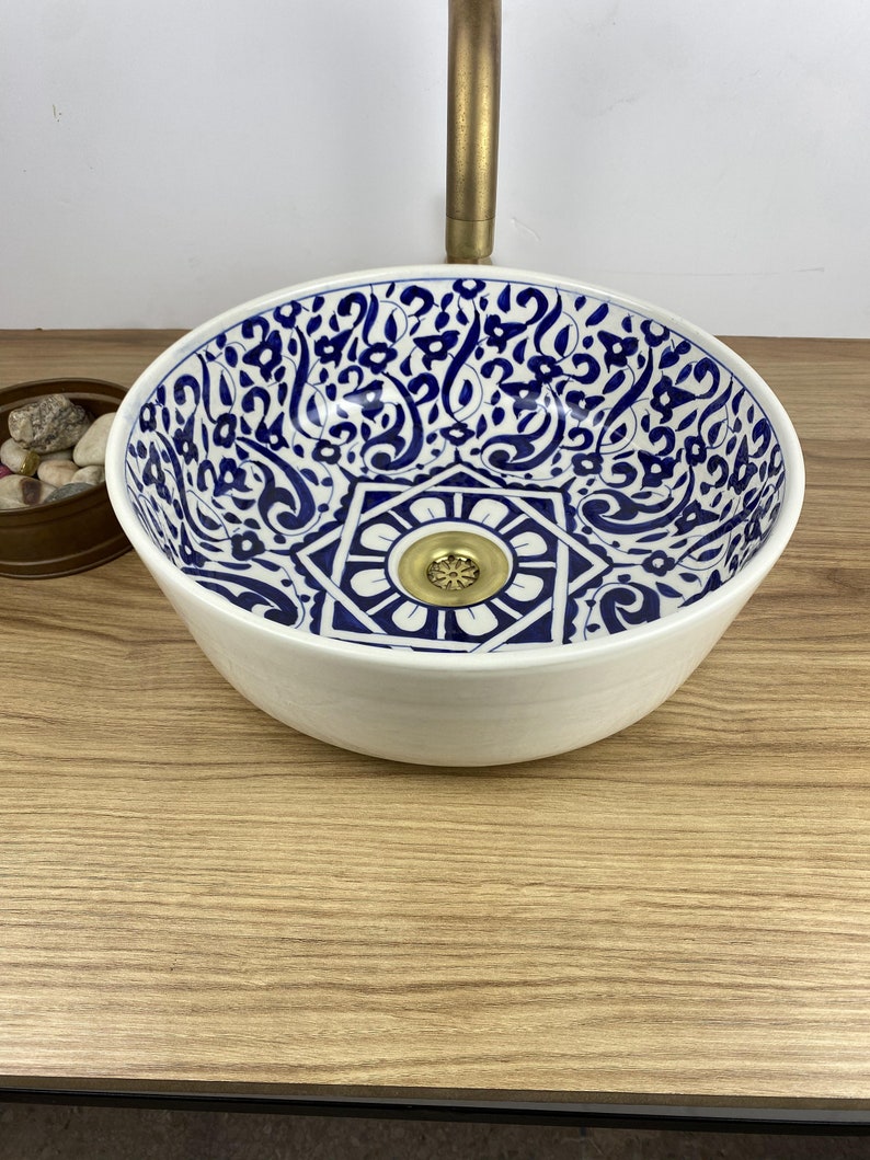 Bathroom sink | Moroccan hand painted ceramic sink #241