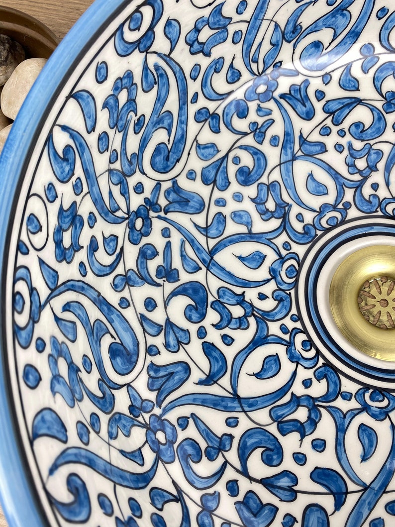 Bathroom sink | Moroccan hand painted ceramic sink #244