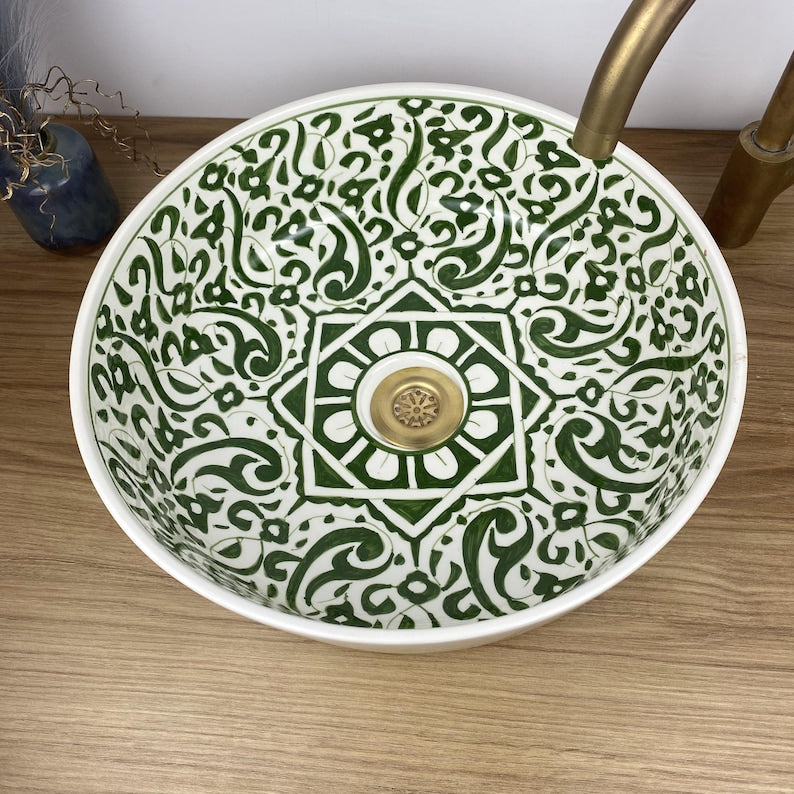 Bathroom sink | Moroccan hand painted ceramic sink #242