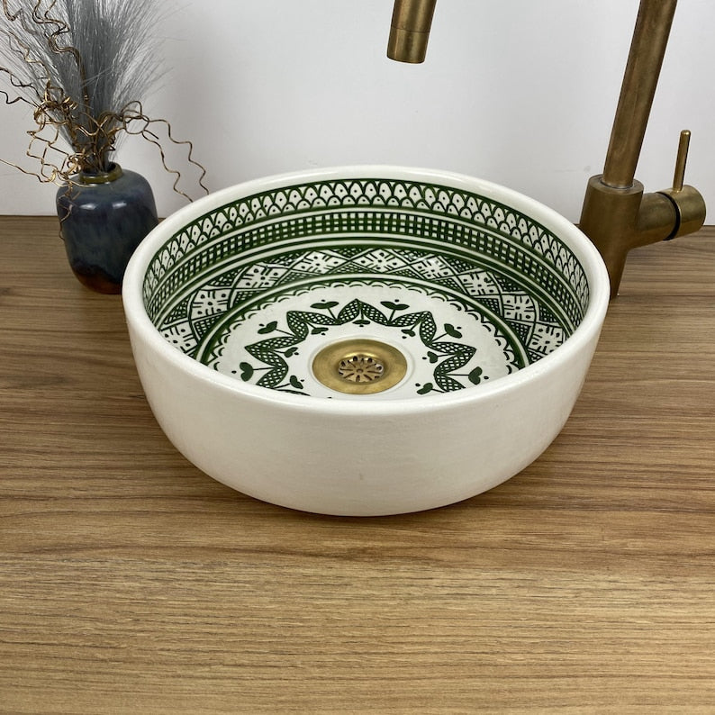 Bathroom sink | Moroccan hand painted ceramic sink #246