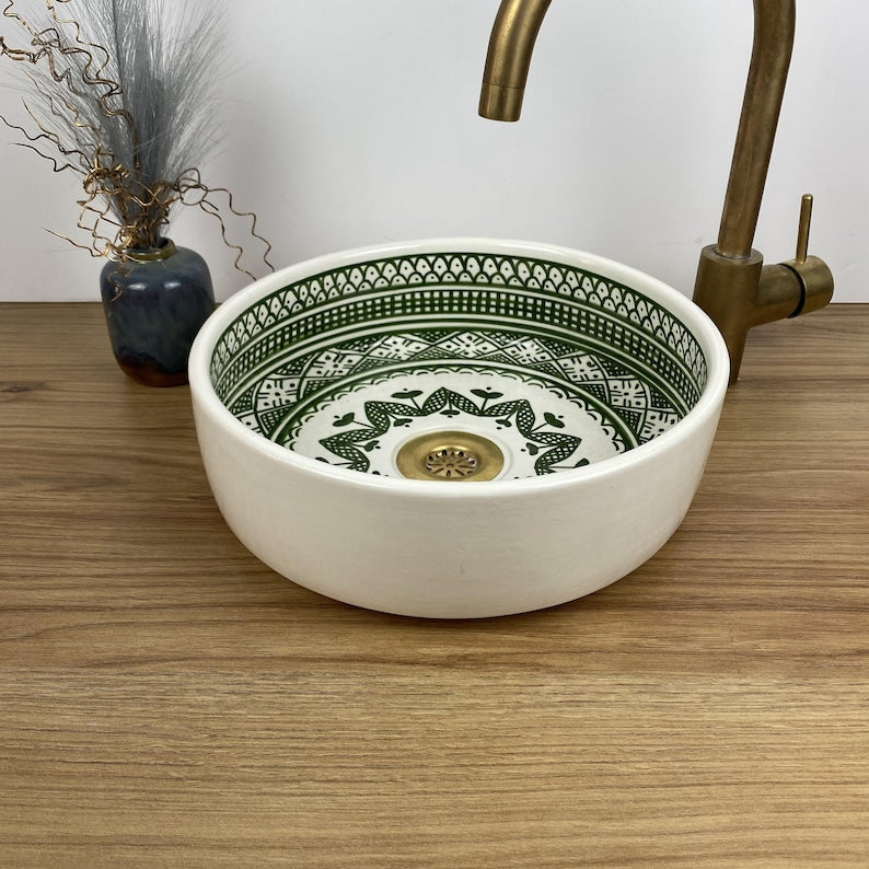 Bathroom sink | Moroccan hand painted ceramic sink #246