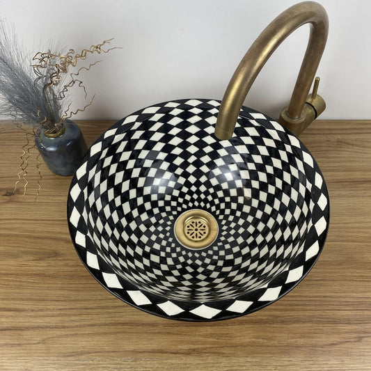 Bathroom sink | Moroccan hand painted ceramic sink #250