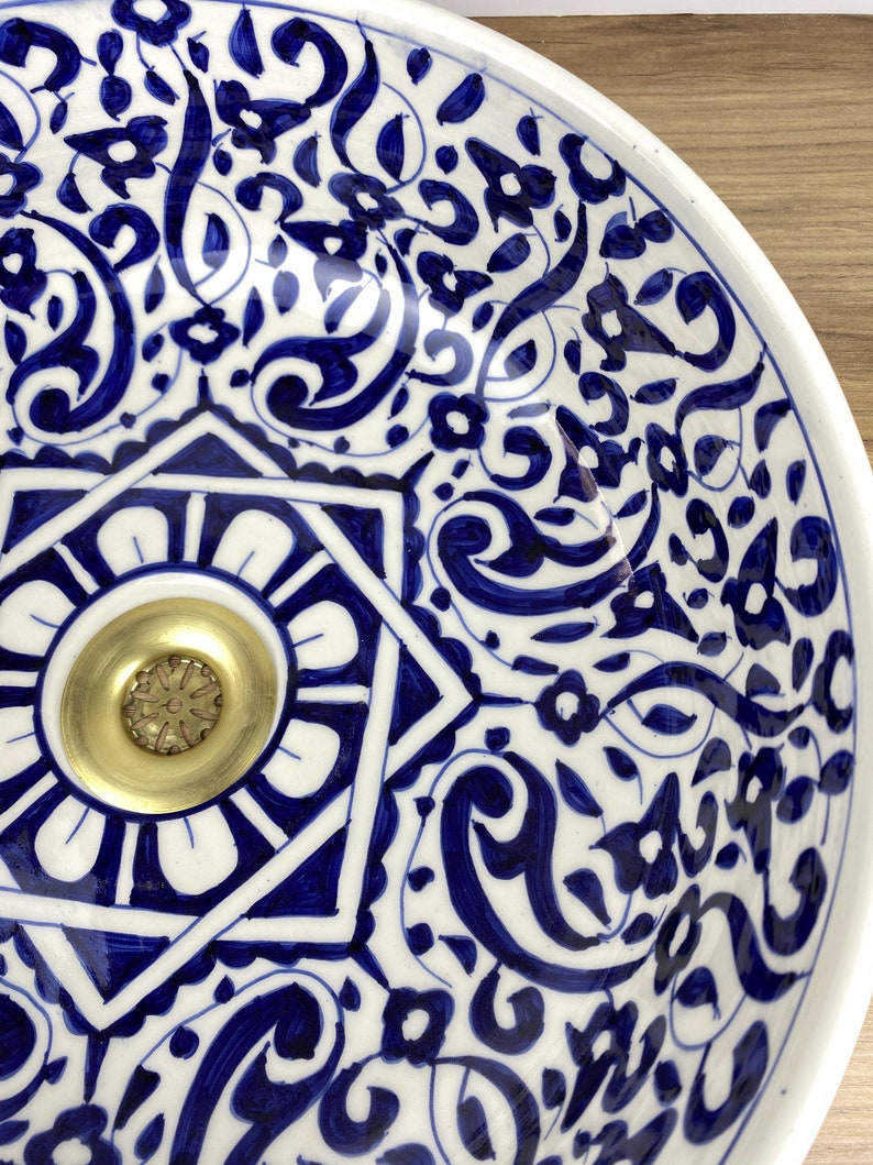 Bathroom sink | Moroccan hand painted ceramic sink #241