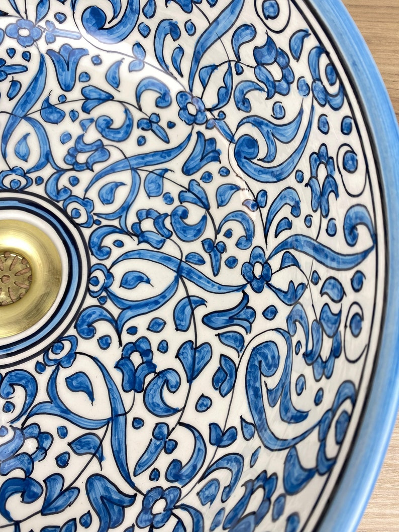 Bathroom sink | Moroccan hand painted ceramic sink #244