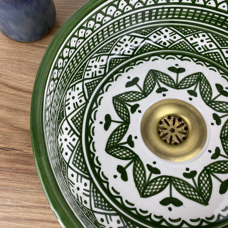 Bathroom sink | Moroccan hand painted ceramic sink #248