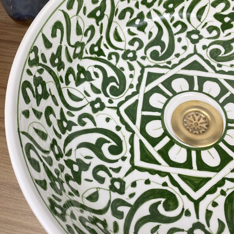 Bathroom sink | Moroccan hand painted ceramic sink #242