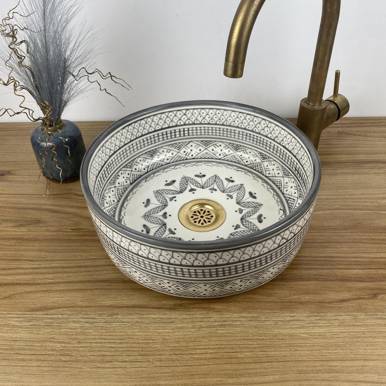 Bathroom sink | Moroccan hand painted ceramic sink #245