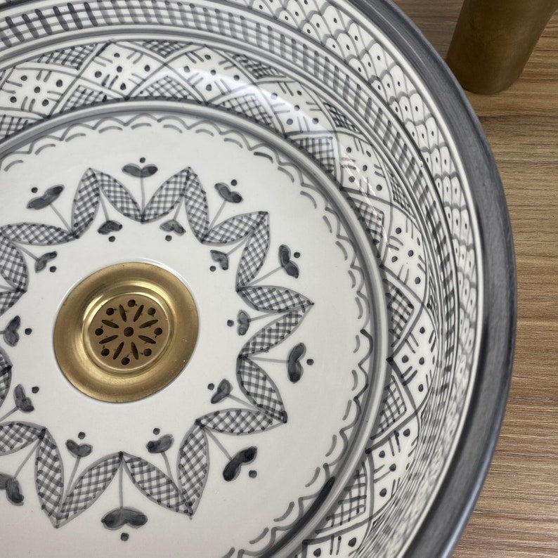 Bathroom sink | Moroccan hand painted ceramic sink #245