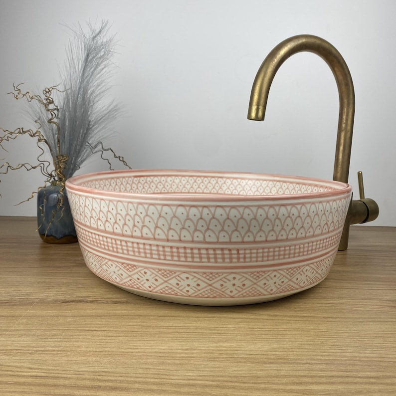 Bathroom sink | Moroccan hand painted ceramic sink #247