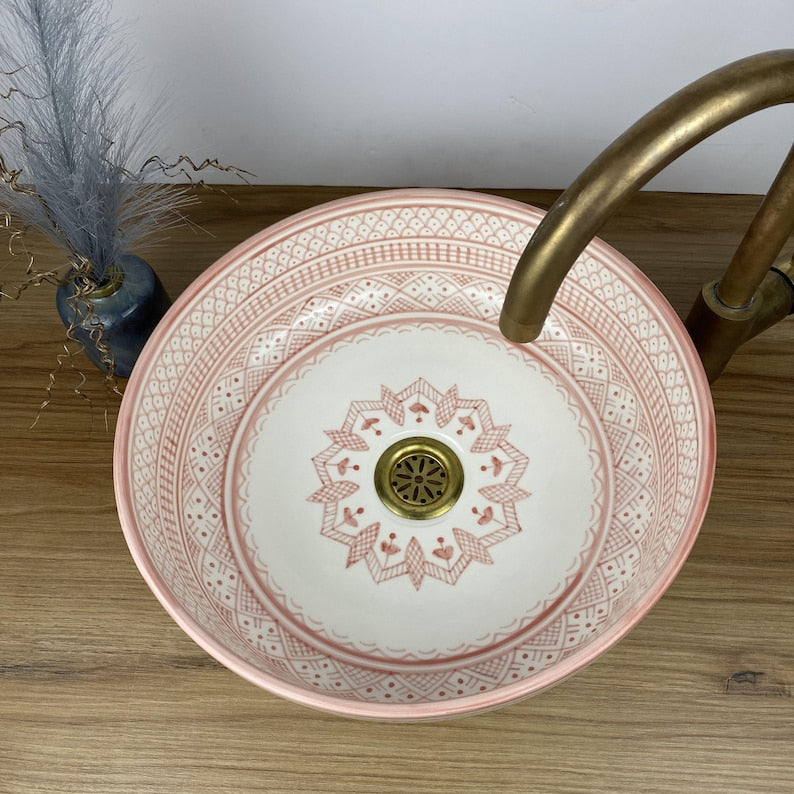 Bathroom sink | Moroccan hand painted ceramic sink #247