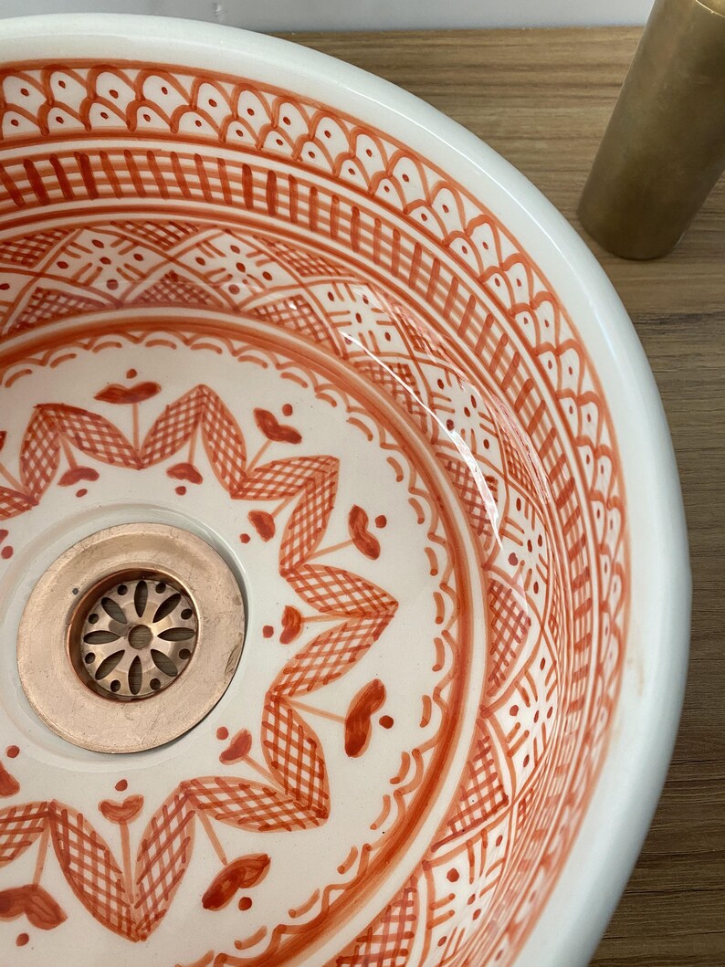 Bathroom sink | Moroccan hand painted ceramic sink #243