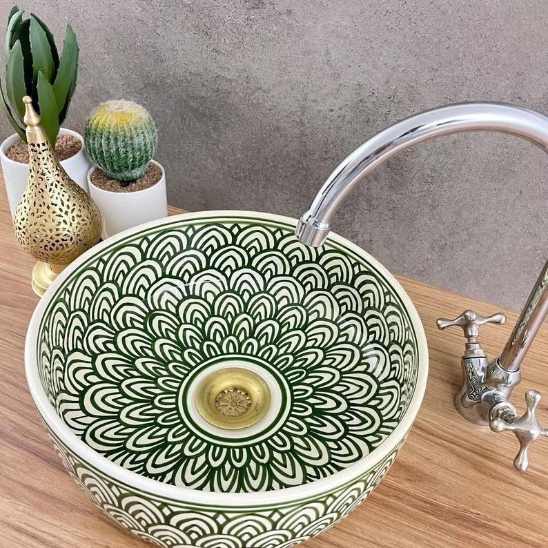 Authentic hand-painted basins - Moroccan basin #207