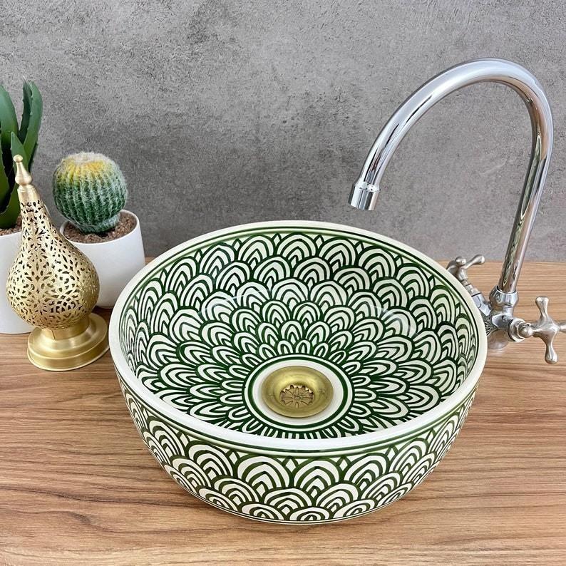 Authentic hand-painted basins - Moroccan basin #207