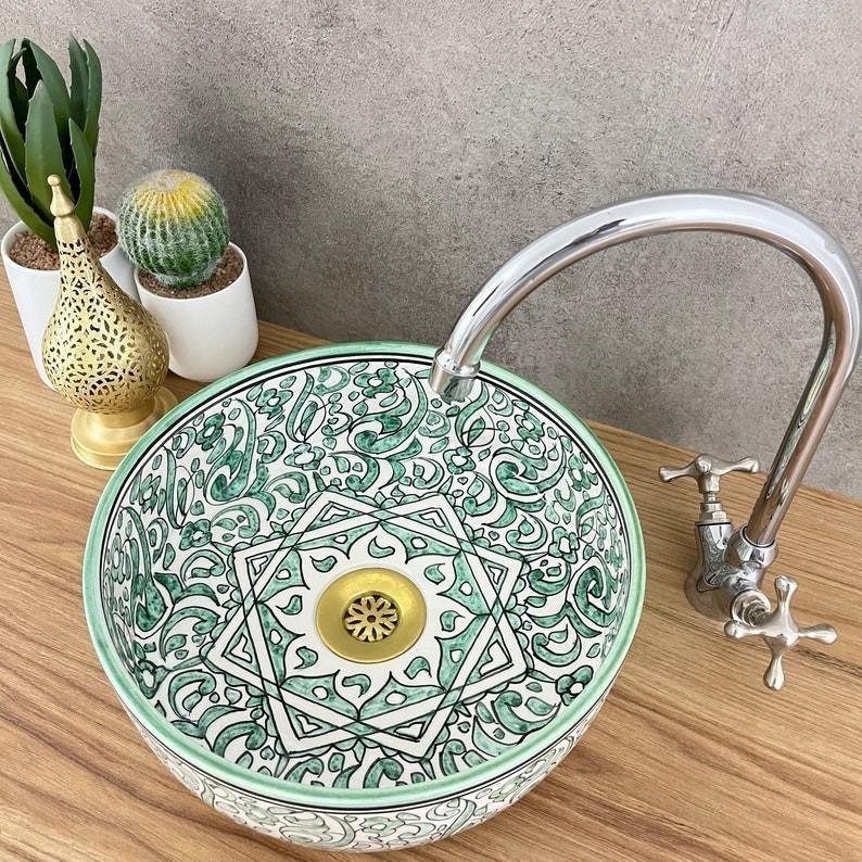 Authentic hand-painted basins - Moroccan basin #208