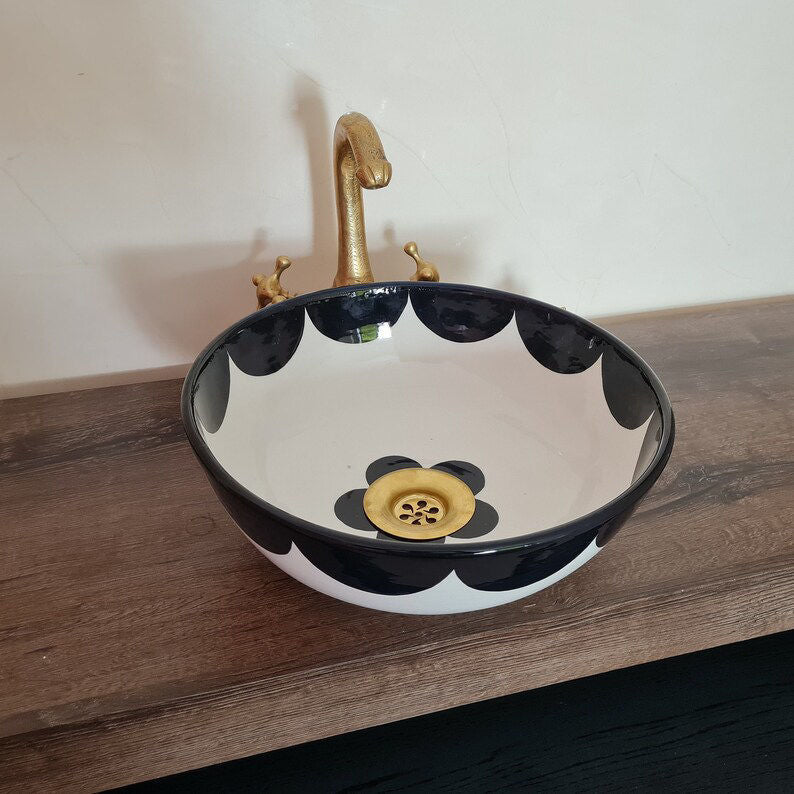 hand-painted Washbassin- Moroccan Sink #228