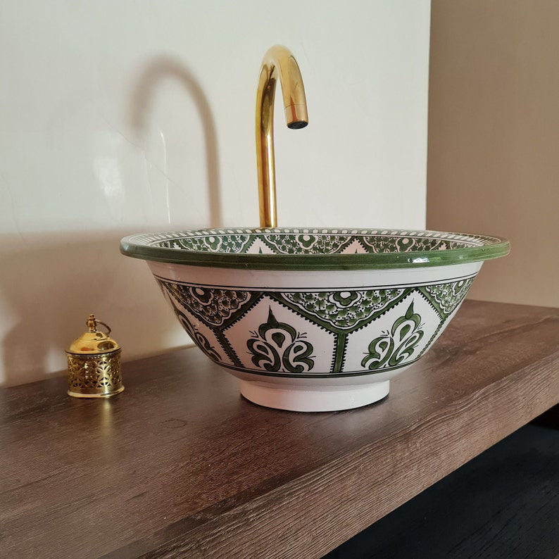 hand-painted Washbassin- Moroccan Sink #229