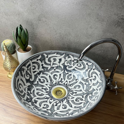 Authentic hand-painted basins - Moroccan basin #216