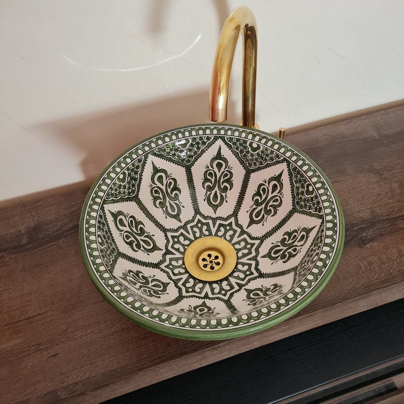 hand-painted Washbassin- Moroccan Sink #229