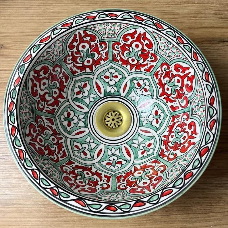 Authentic hand-painted basins - Moroccan basin #217