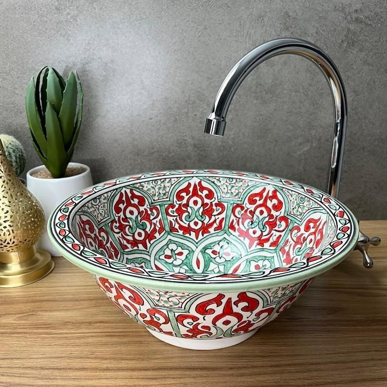 Authentic hand-painted basins - Moroccan basin #217