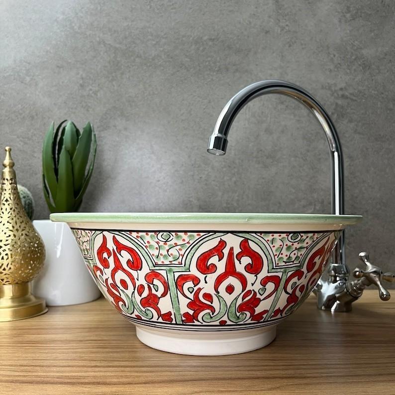 Authentic hand-painted basins - Moroccan basin #217