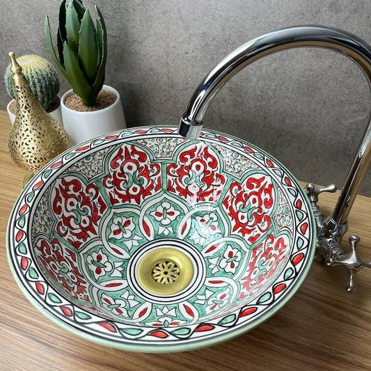 Authentic hand-painted basins - Moroccan basin #217