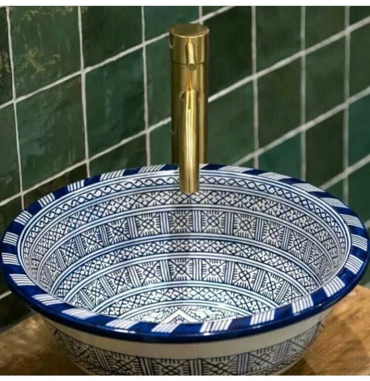 Authentic Fes basins, Fes blue basin #199