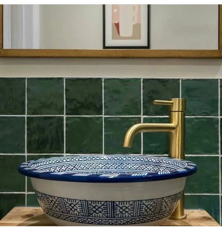 Authentic Fes basins, Fes blue basin #199