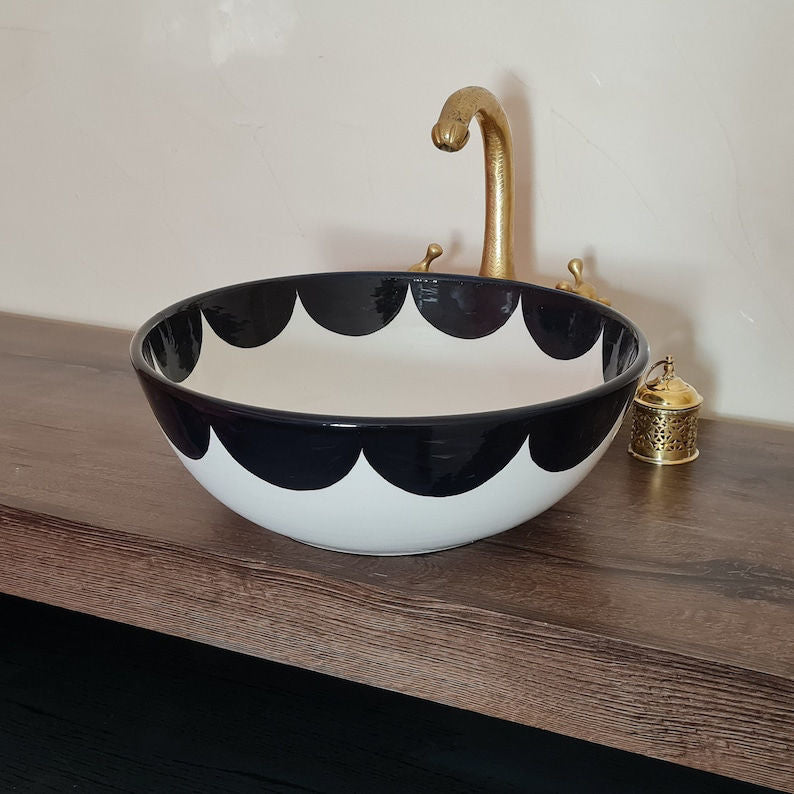 hand-painted Washbassin- Moroccan Sink #228