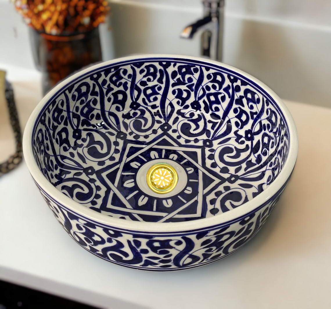 Bathroom sink | Zellige style ceramic bathroom sink #96