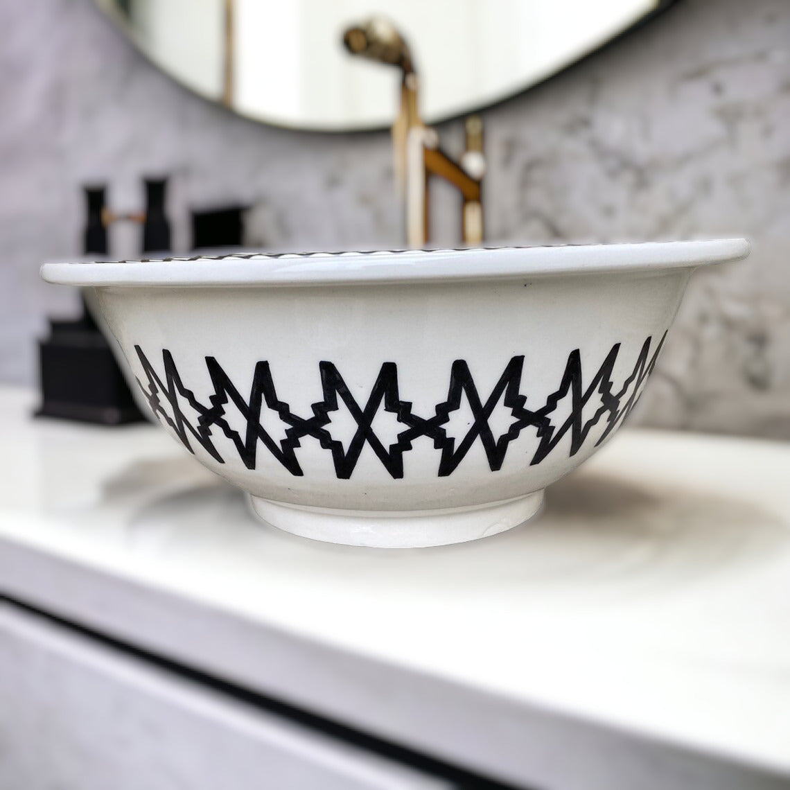 Bathroom sink | Zellige style ceramic bathroom sink #108