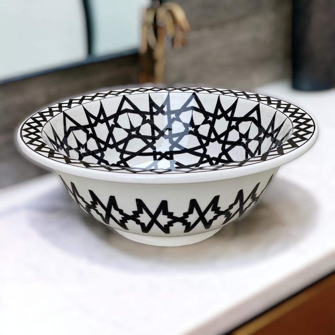 Bathroom sink | Zellige style ceramic bathroom sink #108