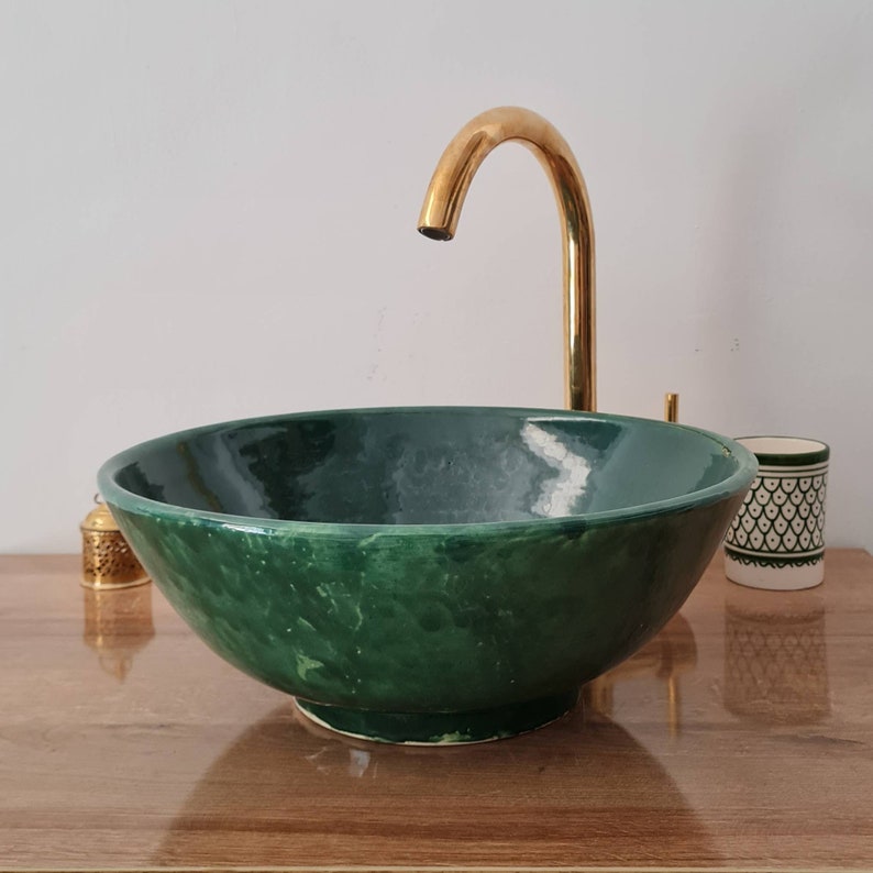 Bathroom sink | Zellige style ceramic bathroom sink #112B