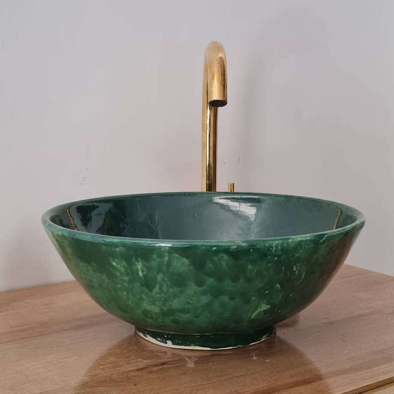 Bathroom sink | Zellige style ceramic bathroom sink #112B