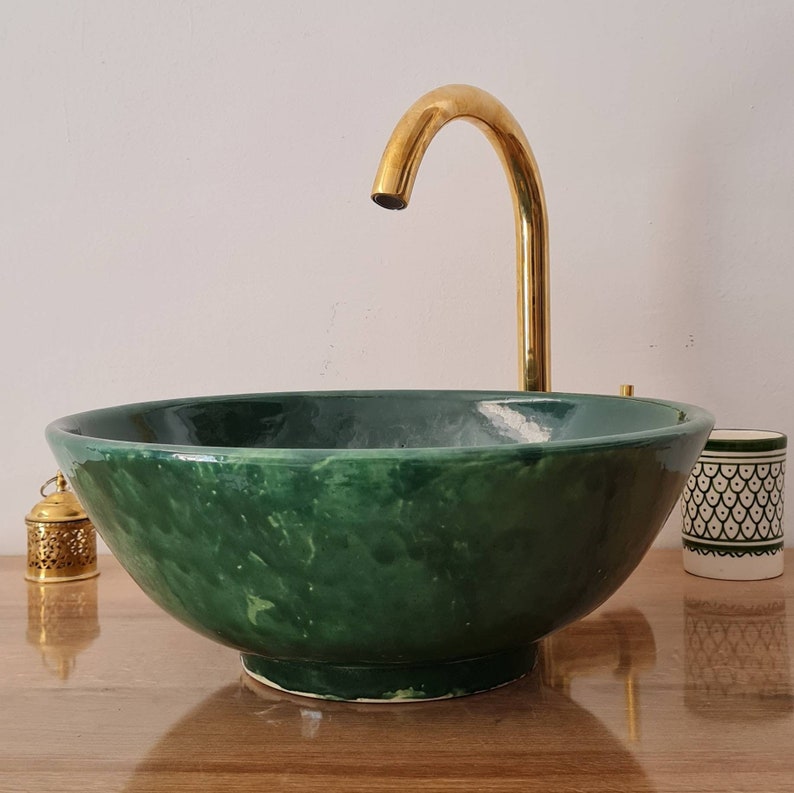 Bathroom sink | Zellige style ceramic bathroom sink #112B