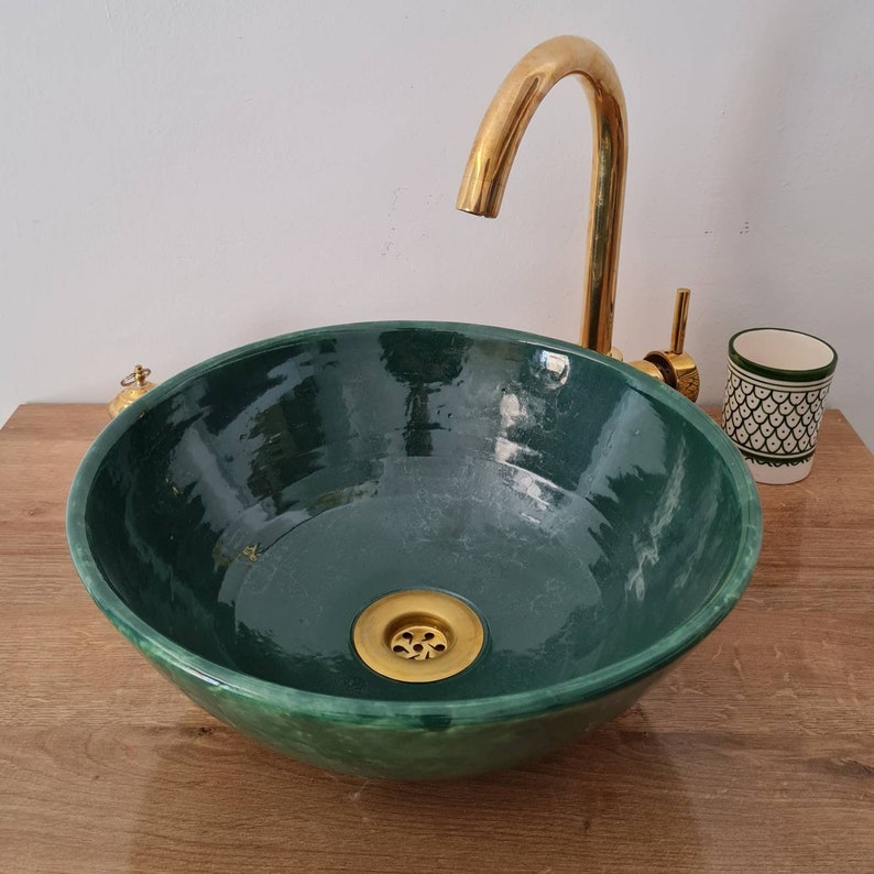 Bathroom sink | Zellige style ceramic bathroom sink #112B