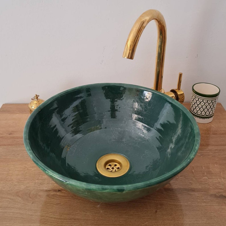 Bathroom sink | Zellige style ceramic bathroom sink #112B