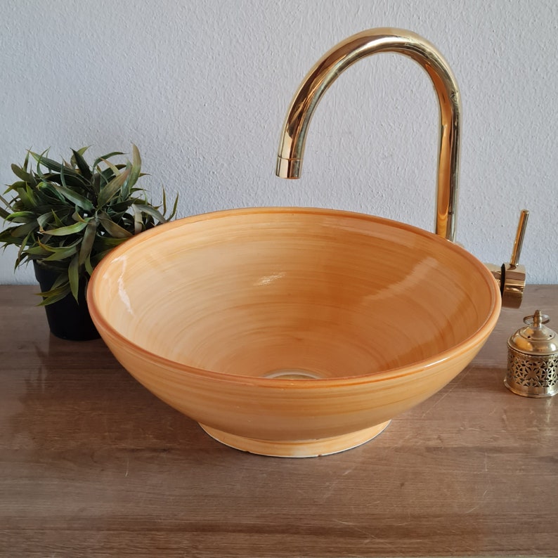 Bathroom sink | Zellige style ceramic bathroom sink #110