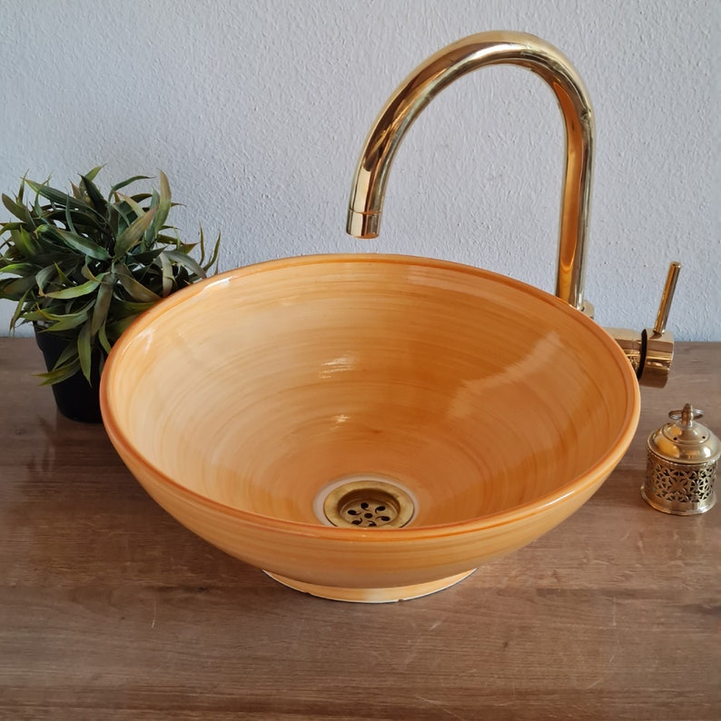 Bathroom sink | Zellige style ceramic bathroom sink #110