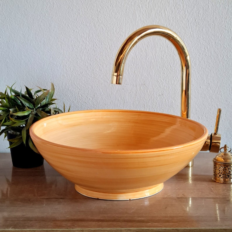 Bathroom sink | Zellige style ceramic bathroom sink #110