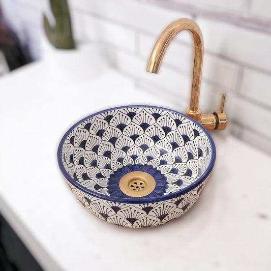 Moroccan Washbasin - Moroccan handmade ceramic sink #10