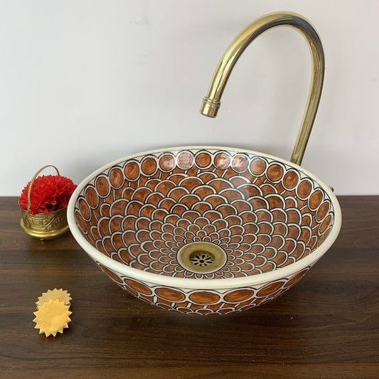 Bathroom sink | Zellige style ceramic bathroom sink #140