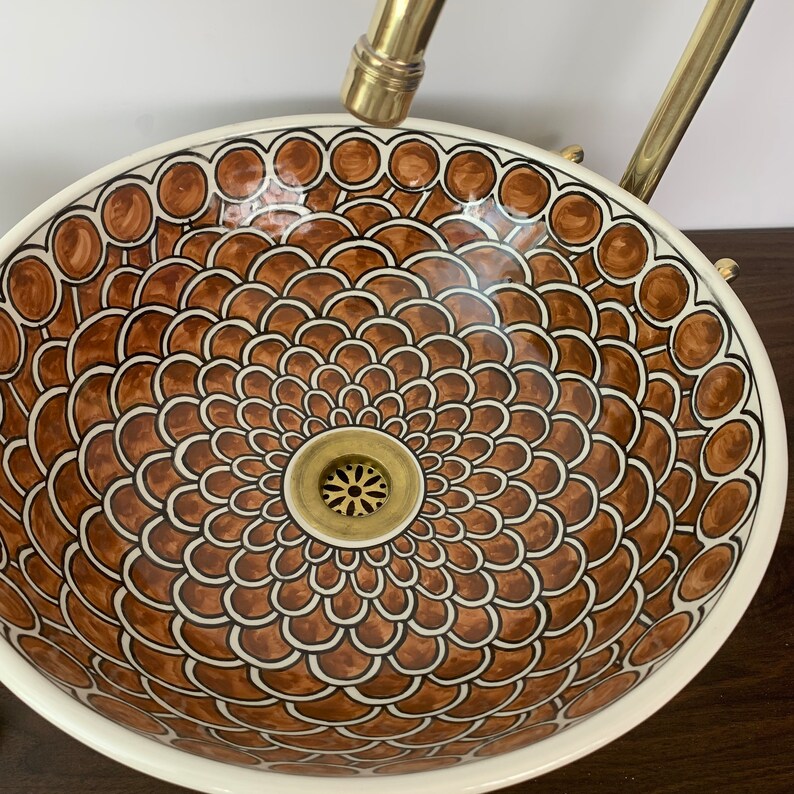 Bathroom sink | Zellige style ceramic bathroom sink #140