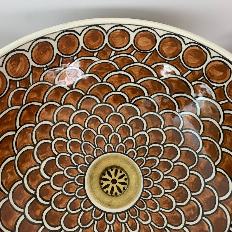 Bathroom sink | Zellige style ceramic bathroom sink #140